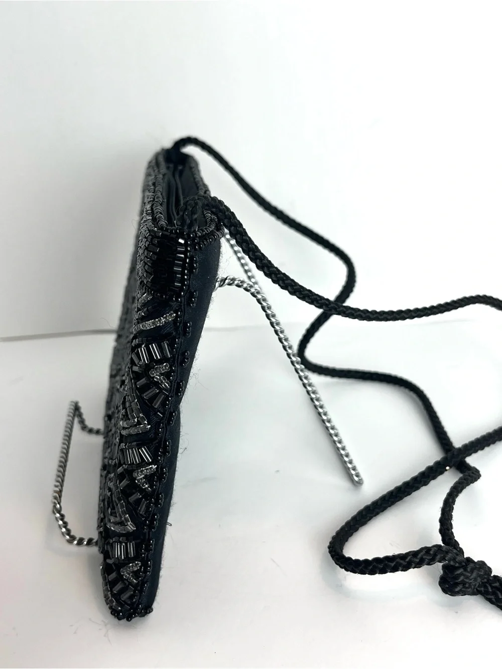 Black Beaded Evening Bag